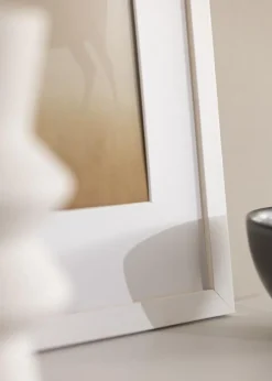 Ramme Stilren Hvid 40x50 cm - Passepartout Hvid 28x35 cm