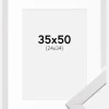 Ramme Stilren Hvid 35x50 cm - Passepartout Hvid 25x35 cm