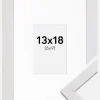 Ramme Stilren Hvid 13x18 cm - Passepartout Hvid 7x10 cm