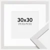Ramme Stilren Hvid 30x30 cm - Passepartout Hvid 8x8 inches