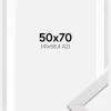Ramme Stilren Hvid 50x70 cm - Passepartout Hvid 42x59,4 cm (A2)