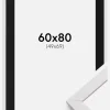 Ramme Stilren Hvid 60x80 cm - Passepartout Sort 50x70 cm