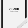 Ramme Stilren Hvid 70x100 cm - Passepartout Sort 24x36 inches