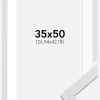 Ramme Stilren Hvid 35x50 cm - Passepartout Hvid 11x17 inches