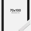 Ramme Stilren Hvid 70x100 cm - Passepartout Sort 59,4x84 cm (A1)
