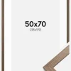 Ramme Stilren kold Brun 50x70 cm - Passepartout Hvid 39x60 cm
