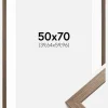 Ramme Stilren kold Brun 50x70 cm - Passepartout Hvid 16x24 inches