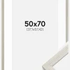 Ramme Stilren lysegrå Eg 50x70 cm - Passepartout Hvid 15x23 inches