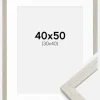 Ramme Stilren lysegrå Eg 40x50 cm - Passepartout Hvid 31x41 cm