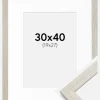Ramme Stilren lysegrå Eg 30x40 cm - Passepartout Hvid 20x28 cm