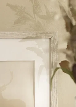 Ramme Stilren lysegrå Eg 60x80 cm - Passepartout Hvid 20x28 inches