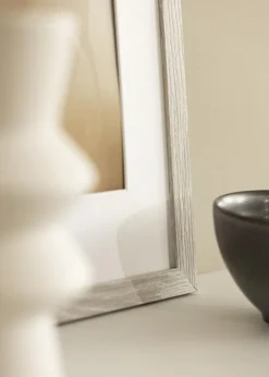 Ramme Stilren lysegrå Eg 30x40 cm - Passepartout Hvid 8x12 inches