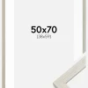 Ramme Stilren lysegrå Eg 50x70 cm - Passepartout Hvid 39x60 cm