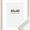 Ramme Stilren lysegrå Eg 30x40 cm - Passepartout Hvid 21x29,7 cm