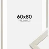 Ramme Stilren lysegrå Eg 60x80 cm - Passepartout Hvid 49,3x69,3 cm