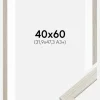Ramme Stilren lysegrå Eg 40x60 cm - Passepartout Hvid 32,9x48,3 cm
