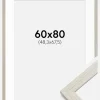 Ramme Stilren lysegrå Eg 60x80 cm - Passepartout Hvid 49,3x68,5 cm