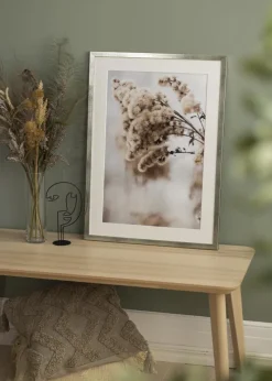 Ramme Stilren Sølv 20x30 cm - Passepartout Hvid 15x22 cm