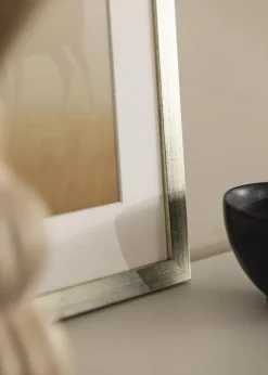 Ramme Stilren Sølv 35x50 cm - Passepartout Hvid 11x17 inches