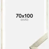 Ramme Stilren Sølv 70x100 cm - Passepartout Hvid 62x93 cm