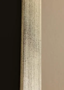 Ramme Stilren Sølv 20x30 cm - Passepartout Sort 10x20 cm