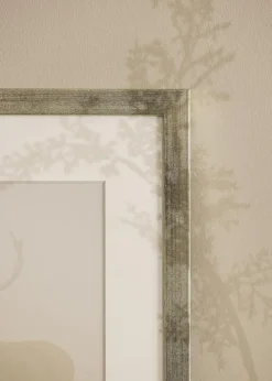 Ramme Stilren Sølv 40x60 cm - Passepartout Hvid 32,9x48,3 cm (A3+)