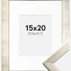 Ramme Stilren Sølv 15x20 cm - Passepartout Hvid 4x5 inches