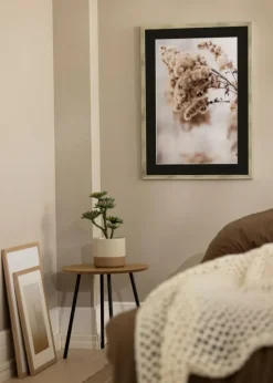 Ramme Stilren Sølv 40x60 cm - Passepartout Sort 32,9x48,3 cm (A3+)