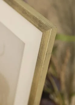 Ramme Stilren Sølv 40x40 cm - Passepartout Hvid 25x25 cm