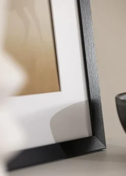 Ramme Stilren sort Eg 70x100 cm - Passepartout Hvid 50x85 cm