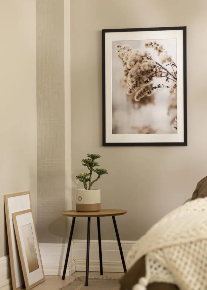 Ramme Stilren sort Eg 70x100 cm - Passepartout Hvid 24x36 inches