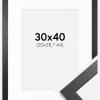 Ramme Stilren sort Eg 30x40 cm - Passepartout Hvid 21x29,7 cm