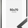 Ramme Stilren sort Eg 50x70 cm - Passepartout Hvid 33x56 cm