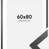 Ramme Stilren sort Eg 60x80 cm - Passepartout Hvid 49,3x68,5 cm