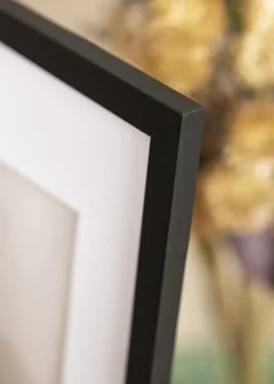 Ramme Stilren Sort 45x60 cm - Passepartout Hvid 30x45 cm