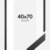 Ramme Stilren Sort 40x70 cm - Passepartout Hvid 25x60 cm