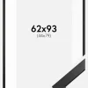 Ramme Stilren Sort 62x93 cm - Passepartout Hvid 45x80 cm