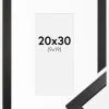 Ramme Stilren Sort 20x30 cm - Passepartout Hvid 10x20 cm