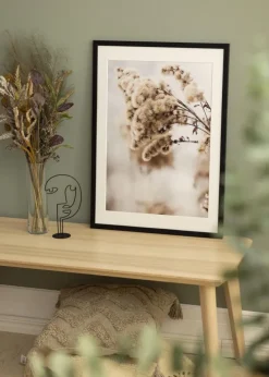 Ramme Stilren Sort 30x50 cm - Passepartout Hvid 18x35 cm