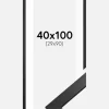 Ramme Stilren Sort 40x100 cm - Passepartout Hvid 30x91 cm