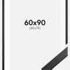 Ramme Stilren Sort 60x90 cm - Passepartout Hvid 50x80 cm