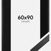 Ramme Stilren Sort 60x90 cm - Passepartout Sort 40x70 cm