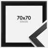 Ramme Stilren Sort 70x70 cm - Passepartout Sort 60x60 cm