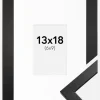 Ramme Stilren Sort 13x18 cm - Passepartout Hvid 7x10 cm