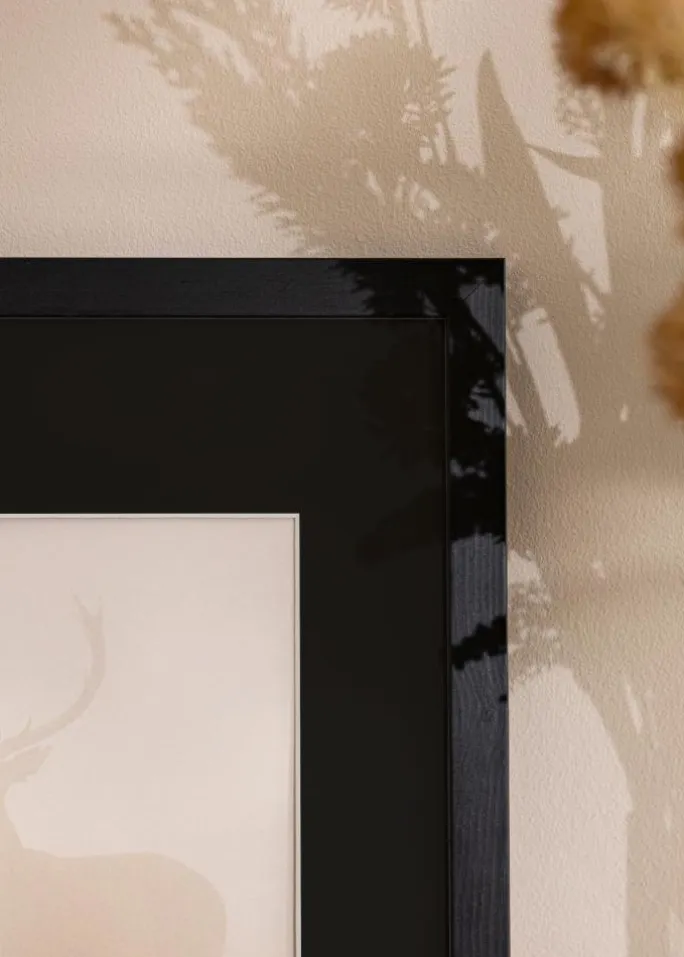 Ramme Stilren Sort 35x50 cm - Passepartout Sort 9x12 inches