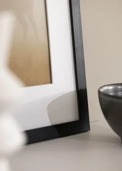 Ramme Stilren Sort 65x65 cm - Passepartout Hvid 22x22 inches