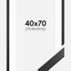 Ramme Stilren Sort 40x70 cm - Passepartout Hvid 12x24 inches