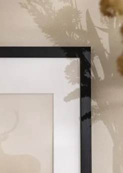 Ramme Stilren Sort 40x80 cm - Passepartout Hvid 32x70 cm