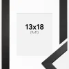 Ramme Stilren Sort 13x18 cm - Passepartout Hvid 10x12 cm