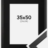 Ramme Stilren Sort 35x50 cm - Passepartout Sort 25x35 cm